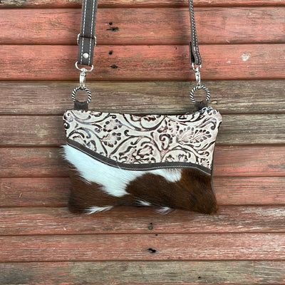 Patsy - Tricolor w/ Ivory Tool-Patsy-Western-Cowhide-Bags-Handmade-Products-Gifts-Dancing Cactus Designs