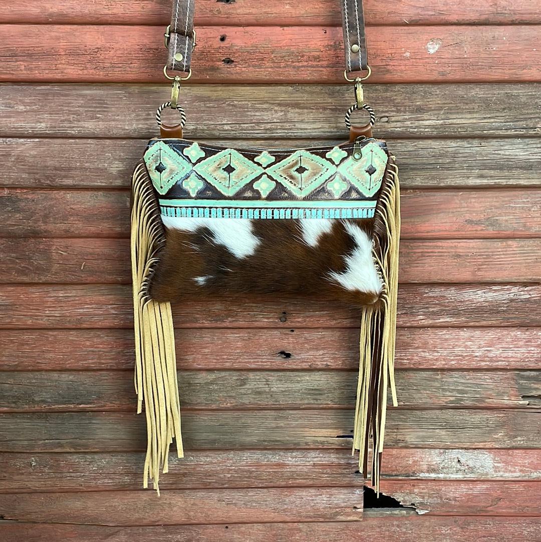 Patsy - Tricolor w/ Sage Navajo-Patsy-Western-Cowhide-Bags-Handmade-Products-Gifts-Dancing Cactus Designs