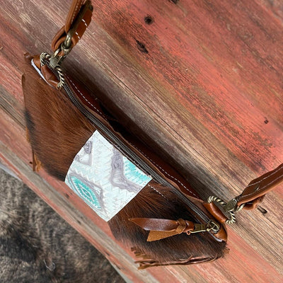 Patsy - Tricolor w/ Turquoise Sand Aztec-Patsy-Western-Cowhide-Bags-Handmade-Products-Gifts-Dancing Cactus Designs