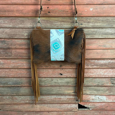 Patsy - Tricolor w/ Turquoise Sand Aztec-Patsy-Western-Cowhide-Bags-Handmade-Products-Gifts-Dancing Cactus Designs