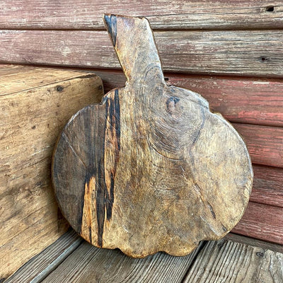 Pumpkin Décor Bowl - w/ Rust Red Leather-Oval Décor Bowl - Large-Western-Cowhide-Bags-Handmade-Products-Gifts-Dancing Cactus Designs