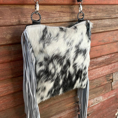 Shania - Black & White w/ Blank Slate-Shania-Western-Cowhide-Bags-Handmade-Products-Gifts-Dancing Cactus Designs