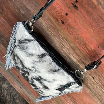 Shania - Black & White w/ Blank Slate-Shania-Western-Cowhide-Bags-Handmade-Products-Gifts-Dancing Cactus Designs