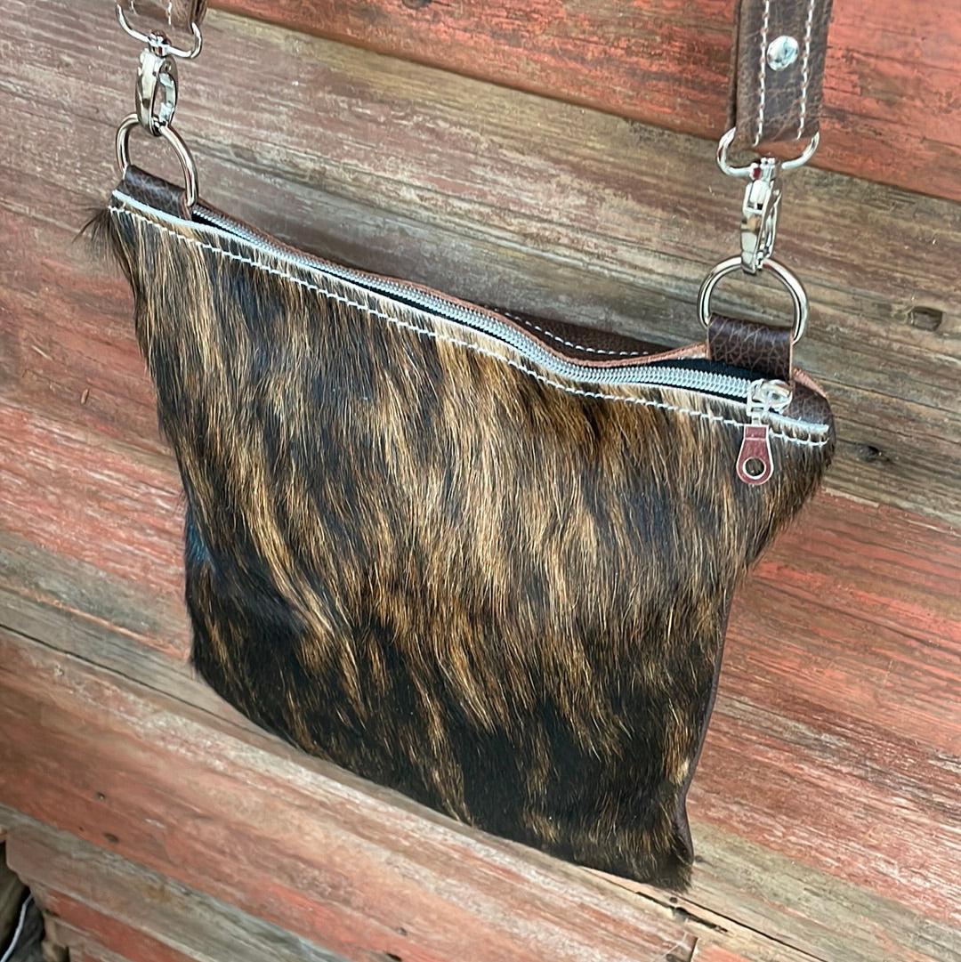 Shania - Dark Brindle w/ Blank Slate-Shania-Western-Cowhide-Bags-Handmade-Products-Gifts-Dancing Cactus Designs