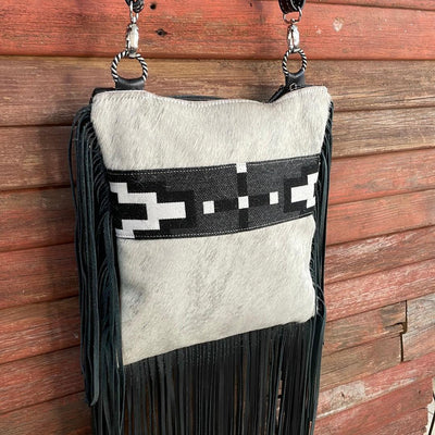 Shania - Grey Brindle w/ Pendleton-Shania-Western-Cowhide-Bags-Handmade-Products-Gifts-Dancing Cactus Designs