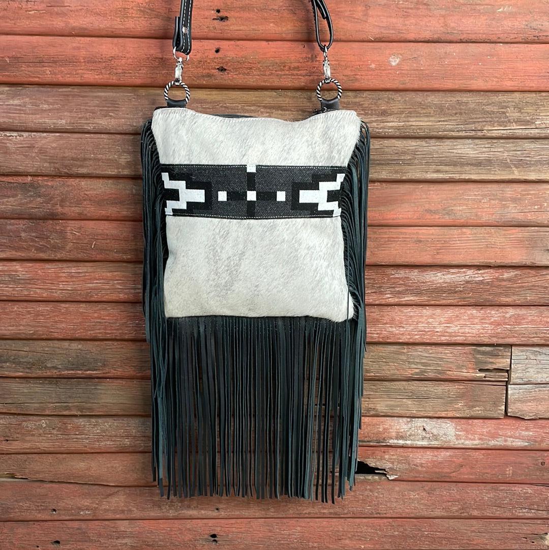 Shania - Grey Brindle w/ Pendleton-Shania-Western-Cowhide-Bags-Handmade-Products-Gifts-Dancing Cactus Designs