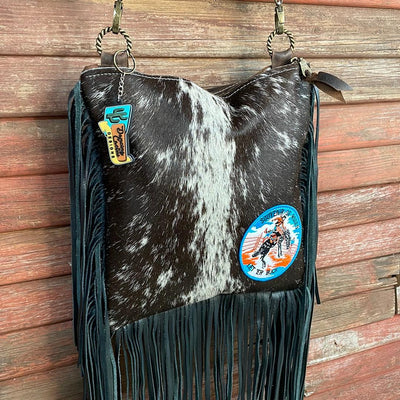 Shania - Longhorn w/ Let 'Er Buck Patch-Shania-Western-Cowhide-Bags-Handmade-Products-Gifts-Dancing Cactus Designs