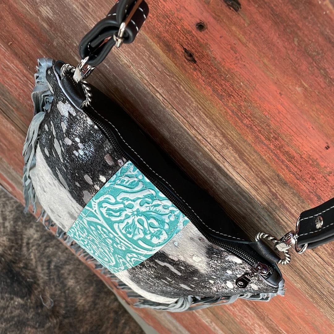 Shania - Silver Acid w/ Turquoise Sand Tool-Shania-Western-Cowhide-Bags-Handmade-Products-Gifts-Dancing Cactus Designs