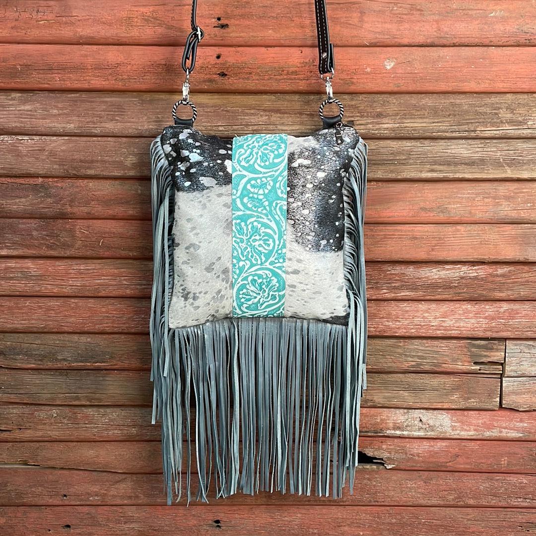 Shania - Silver Acid w/ Turquoise Sand Tool-Shania-Western-Cowhide-Bags-Handmade-Products-Gifts-Dancing Cactus Designs