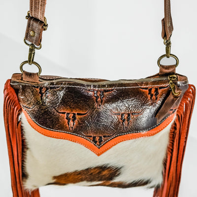 Shania - Tricolor w/ Fire Skulls-Shania-Western-Cowhide-Bags-Handmade-Products-Gifts-Dancing Cactus Designs