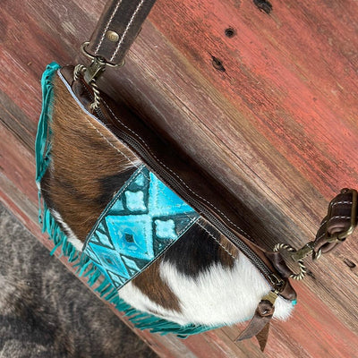 Shania - Tricolor w/ Turquoise Matrix Navajo-Shania-Western-Cowhide-Bags-Handmade-Products-Gifts-Dancing Cactus Designs
