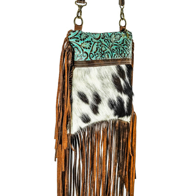 Shania - Tricolor w/ Turquoise Tool-Shania-Western-Cowhide-Bags-Handmade-Products-Gifts-Dancing Cactus Designs