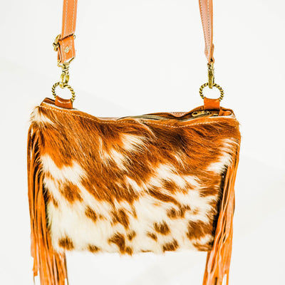 Shania (unlined) - Longhorn Hide w/ No Embossed-Shania (unlined)-Western-Cowhide-Bags-Handmade-Products-Gifts-Dancing Cactus Designs