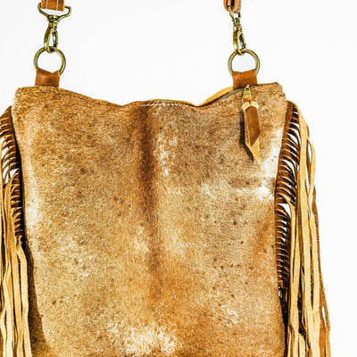 Shania (unlined) - Palomino Hide w/ No Embossed-Shania (unlined)-Western-Cowhide-Bags-Handmade-Products-Gifts-Dancing Cactus Designs