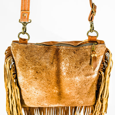 Shania (unlined) - Palomino Hide w/ No Embossed-Shania (unlined)-Western-Cowhide-Bags-Handmade-Products-Gifts-Dancing Cactus Designs