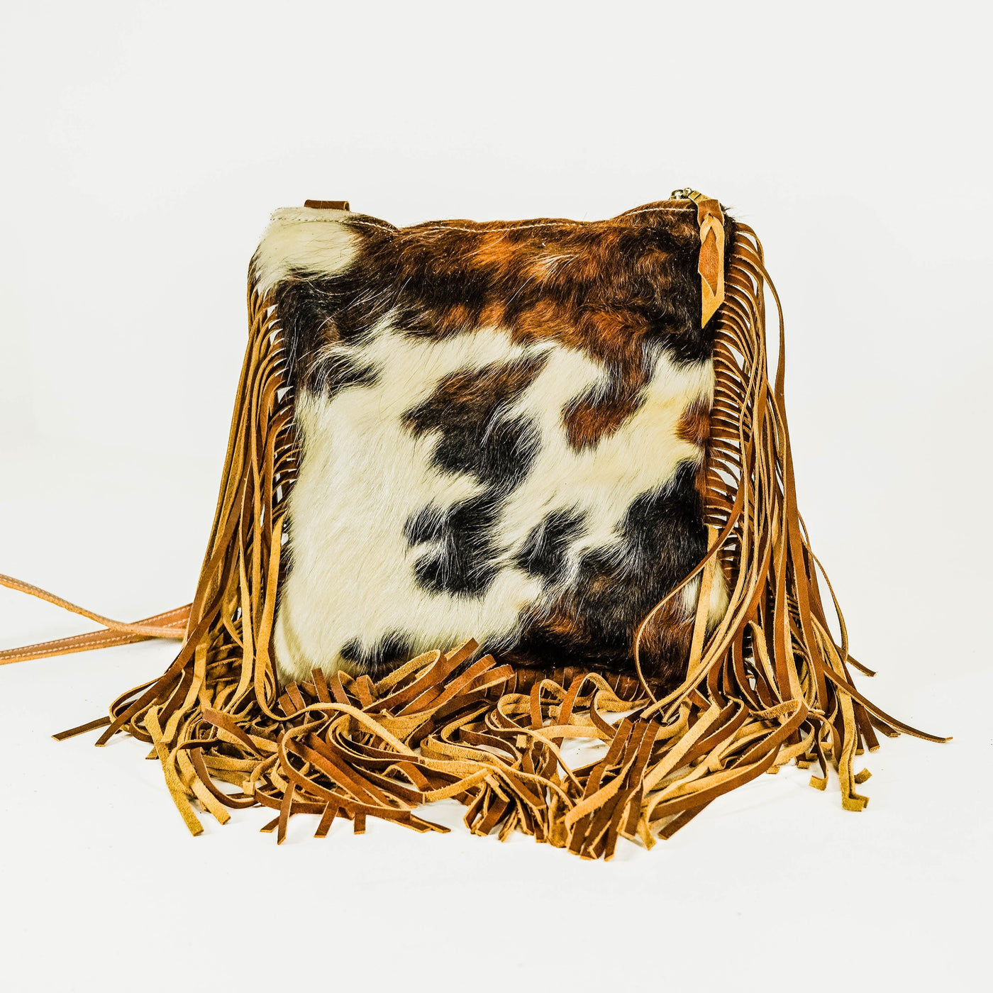Shania (unlined) - Tricolor Hide w/ No Embossed-Shania (unlined)-Western-Cowhide-Bags-Handmade-Products-Gifts-Dancing Cactus Designs