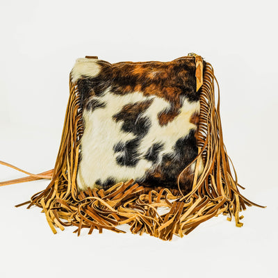 Shania (unlined) - Tricolor Hide w/ No Embossed-Shania (unlined)-Western-Cowhide-Bags-Handmade-Products-Gifts-Dancing Cactus Designs
