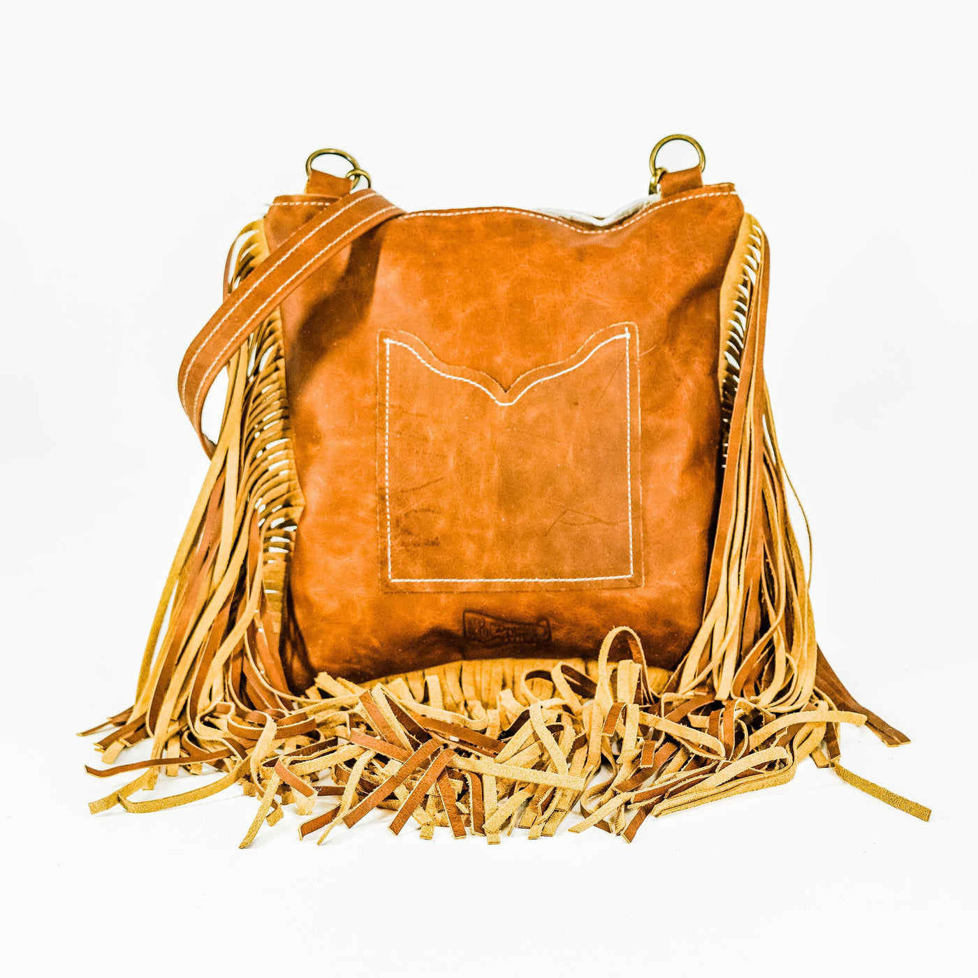 Shania (unlined) - Tricolor Hide w/ No Embossed-Shania (unlined)-Western-Cowhide-Bags-Handmade-Products-Gifts-Dancing Cactus Designs