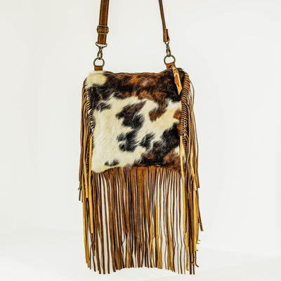 Shania (unlined) - Tricolor Hide w/ No Embossed-Shania (unlined)-Western-Cowhide-Bags-Handmade-Products-Gifts-Dancing Cactus Designs