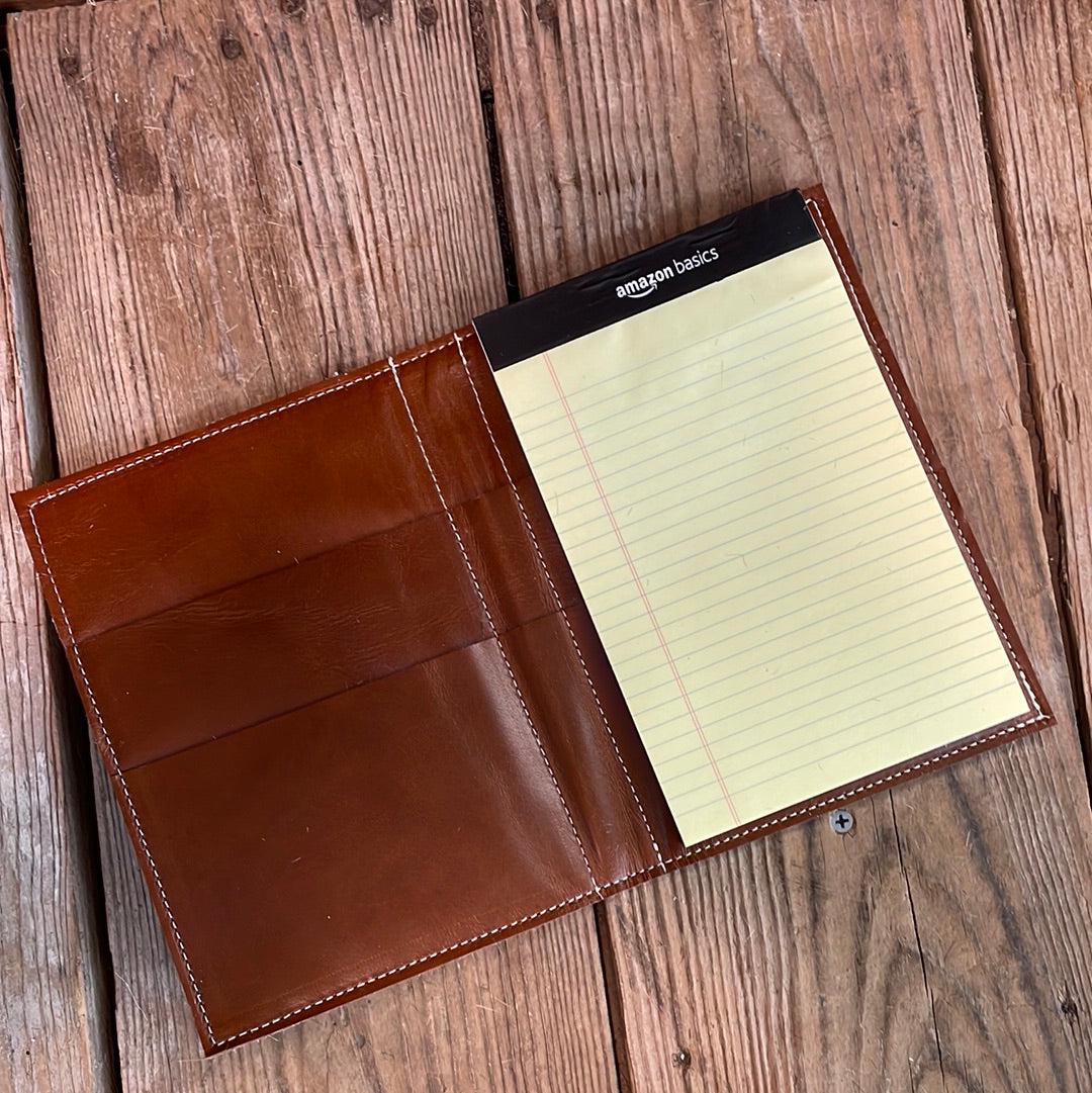 Small Notepad Cover - Black & White w/ No Embossed-Small Notepad Cover-Western-Cowhide-Bags-Handmade-Products-Gifts-Dancing Cactus Designs