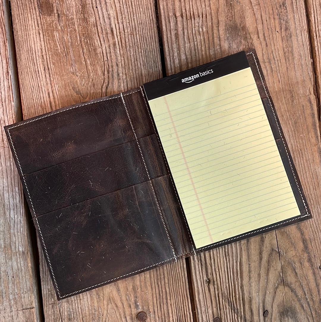 Small Notepad Cover - Black & White w/ No Embossed-Small Notepad Cover-Western-Cowhide-Bags-Handmade-Products-Gifts-Dancing Cactus Designs