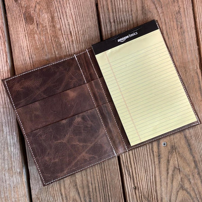 Small Notepad Cover - Black & White w/ No Embossed-Small Notepad Cover-Western-Cowhide-Bags-Handmade-Products-Gifts-Dancing Cactus Designs