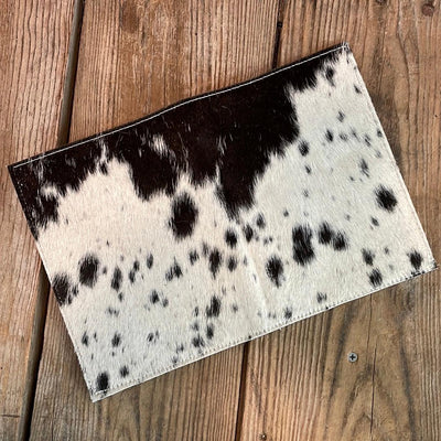 Small Notepad Cover - Black & White w/ No Embossed-Small Notepad Cover-Western-Cowhide-Bags-Handmade-Products-Gifts-Dancing Cactus Designs