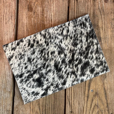 Small Notepad Cover - Black & White w/ No Embossed-Small Notepad Cover-Western-Cowhide-Bags-Handmade-Products-Gifts-Dancing Cactus Designs