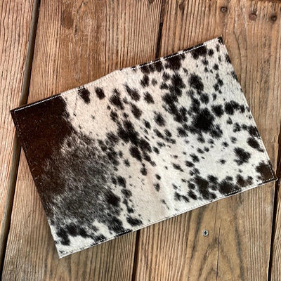 Small Notepad Cover - Black & White w/ No Embossed-Small Notepad Cover-Western-Cowhide-Bags-Handmade-Products-Gifts-Dancing Cactus Designs