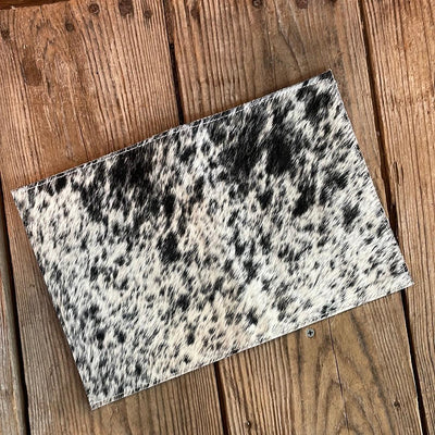 Small Notepad Cover - Black & White w/ No Embossed-Small Notepad Cover-Western-Cowhide-Bags-Handmade-Products-Gifts-Dancing Cactus Designs