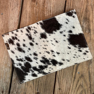 Small Notepad Cover - Black & White w/ No Embossed-Small Notepad Cover-Western-Cowhide-Bags-Handmade-Products-Gifts-Dancing Cactus Designs