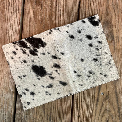 Small Notepad Cover - Black & White w/ No Embossed-Small Notepad Cover-Western-Cowhide-Bags-Handmade-Products-Gifts-Dancing Cactus Designs