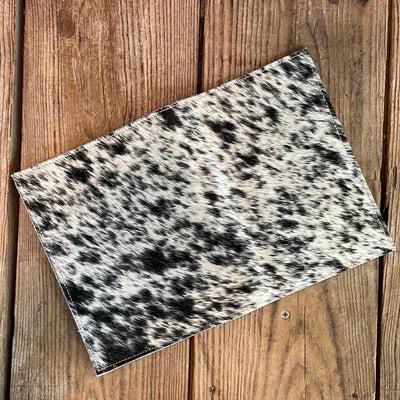 Small Notepad Cover - Black & White w/ No Embossed-Small Notepad Cover-Western-Cowhide-Bags-Handmade-Products-Gifts-Dancing Cactus Designs