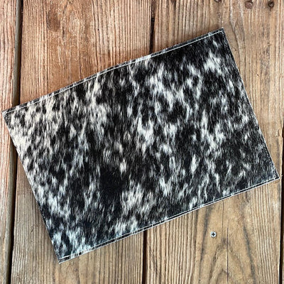 Small Notepad Cover - Black & White w/ No Embossed-Small Notepad Cover-Western-Cowhide-Bags-Handmade-Products-Gifts-Dancing Cactus Designs