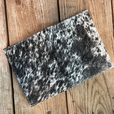 Small Notepad Cover - Black & White w/ No Embossed-Small Notepad Cover-Western-Cowhide-Bags-Handmade-Products-Gifts-Dancing Cactus Designs