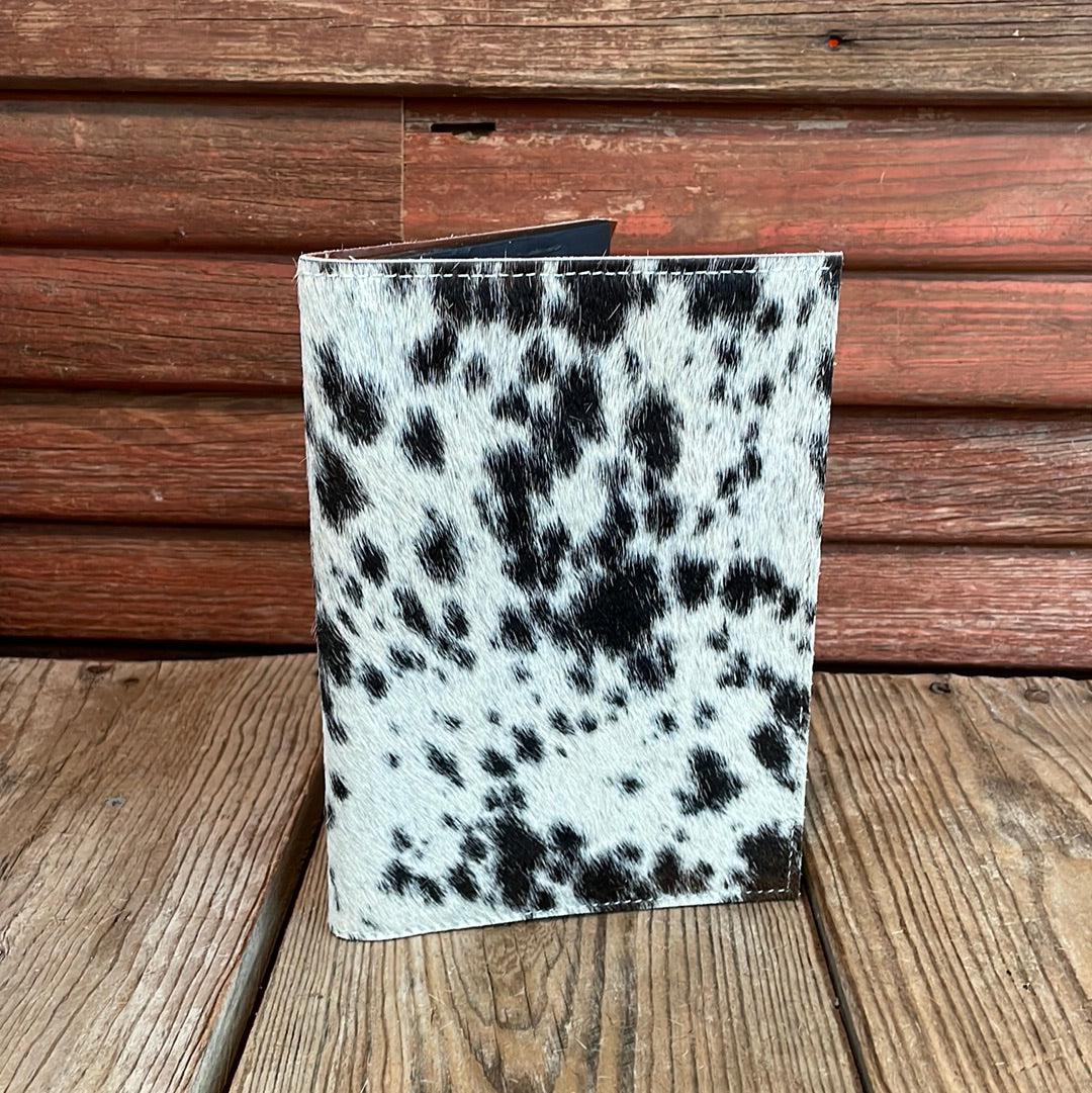 Small Notepad Cover - Black & White w/ No Embossed-Small Notepad Cover-Western-Cowhide-Bags-Handmade-Products-Gifts-Dancing Cactus Designs