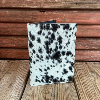Small Notepad Cover - Black & White w/ No Embossed-Small Notepad Cover-Western-Cowhide-Bags-Handmade-Products-Gifts-Dancing Cactus Designs