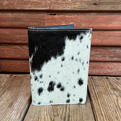Small Notepad Cover - Black & White w/ No Embossed-Small Notepad Cover-Western-Cowhide-Bags-Handmade-Products-Gifts-Dancing Cactus Designs
