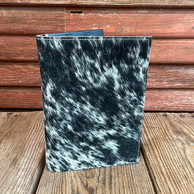 Small Notepad Cover - Black & White w/ No Embossed-Small Notepad Cover-Western-Cowhide-Bags-Handmade-Products-Gifts-Dancing Cactus Designs