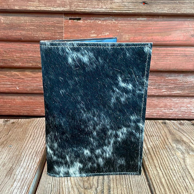 Small Notepad Cover - Black & White w/ No Embossed-Small Notepad Cover-Western-Cowhide-Bags-Handmade-Products-Gifts-Dancing Cactus Designs