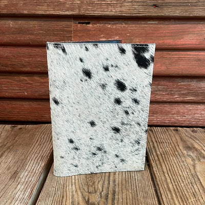 Small Notepad Cover - Black & White w/ No Embossed-Small Notepad Cover-Western-Cowhide-Bags-Handmade-Products-Gifts-Dancing Cactus Designs