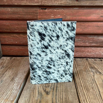 Small Notepad Cover - Black & White w/ No Embossed-Small Notepad Cover-Western-Cowhide-Bags-Handmade-Products-Gifts-Dancing Cactus Designs