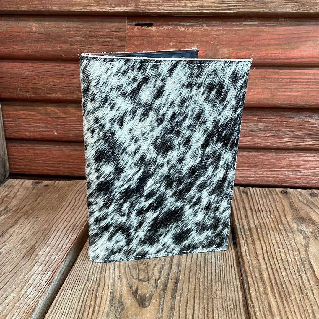 Small Notepad Cover - Black & White w/ No Embossed-Small Notepad Cover-Western-Cowhide-Bags-Handmade-Products-Gifts-Dancing Cactus Designs