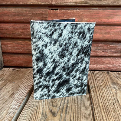 Small Notepad Cover - Black & White w/ No Embossed-Small Notepad Cover-Western-Cowhide-Bags-Handmade-Products-Gifts-Dancing Cactus Designs