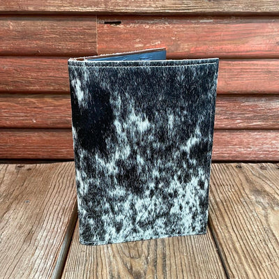 Small Notepad Cover - Black & White w/ No Embossed-Small Notepad Cover-Western-Cowhide-Bags-Handmade-Products-Gifts-Dancing Cactus Designs