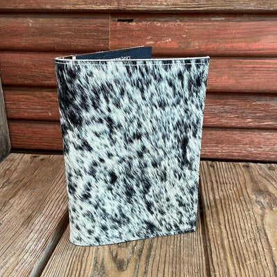 Small Notepad Cover - Black & White w/ No Embossed-Small Notepad Cover-Western-Cowhide-Bags-Handmade-Products-Gifts-Dancing Cactus Designs