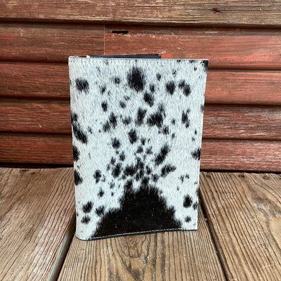 Small Notepad Cover - Black & White w/ No Embossed-Small Notepad Cover-Western-Cowhide-Bags-Handmade-Products-Gifts-Dancing Cactus Designs