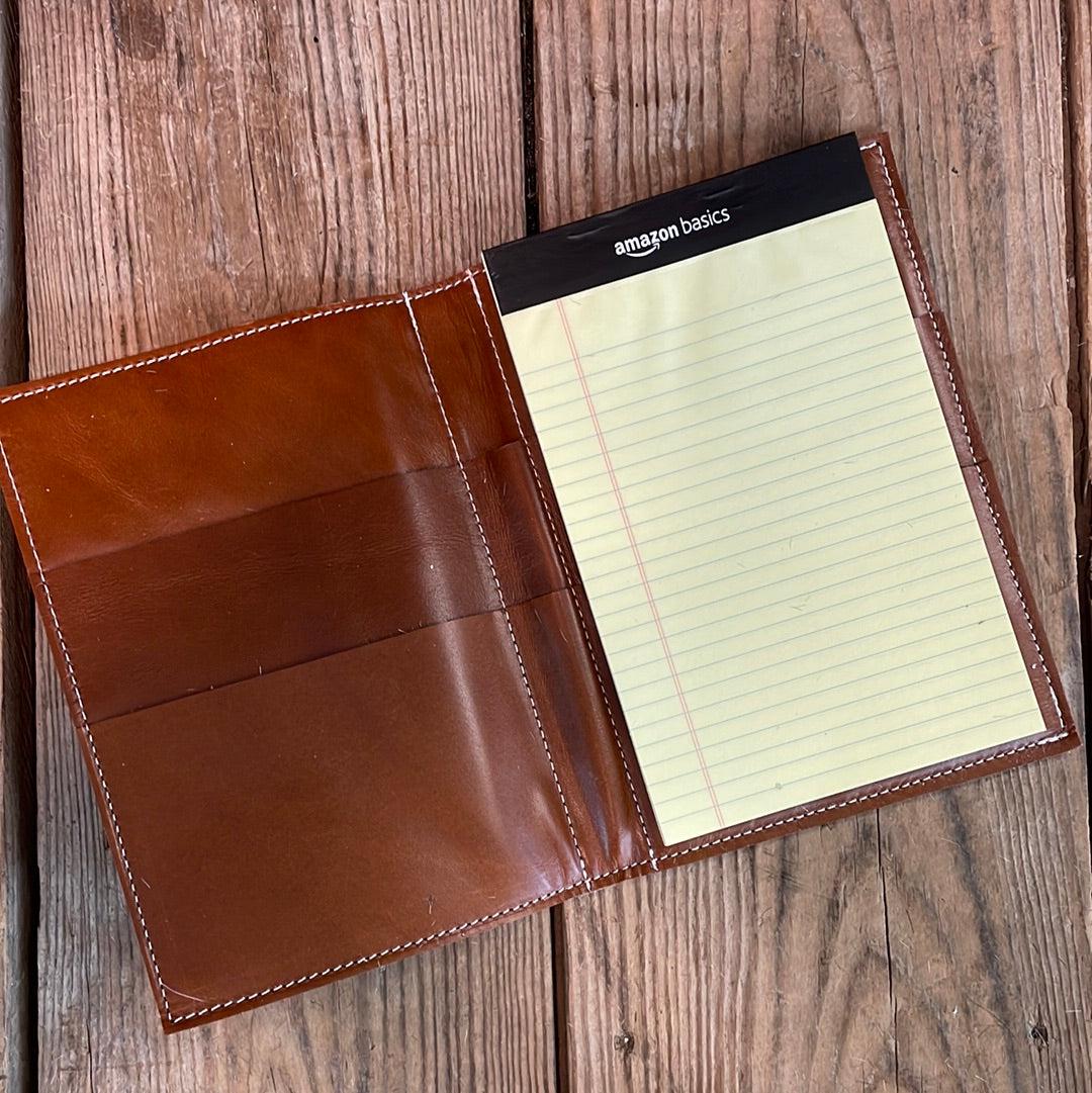 Small Notepad Cover - Longhorn w/ No Embossed-Small Notepad Cover-Western-Cowhide-Bags-Handmade-Products-Gifts-Dancing Cactus Designs