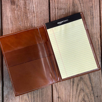 Small Notepad Cover - Longhorn w/ No Embossed-Small Notepad Cover-Western-Cowhide-Bags-Handmade-Products-Gifts-Dancing Cactus Designs