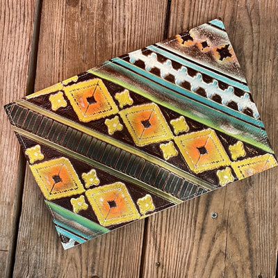 Small Notepad Cover - No Hide w/ Auora Navajo-Small Notepad Cover-Western-Cowhide-Bags-Handmade-Products-Gifts-Dancing Cactus Designs